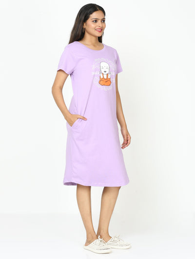 Hosiery Cotton Short Nighty New Iris