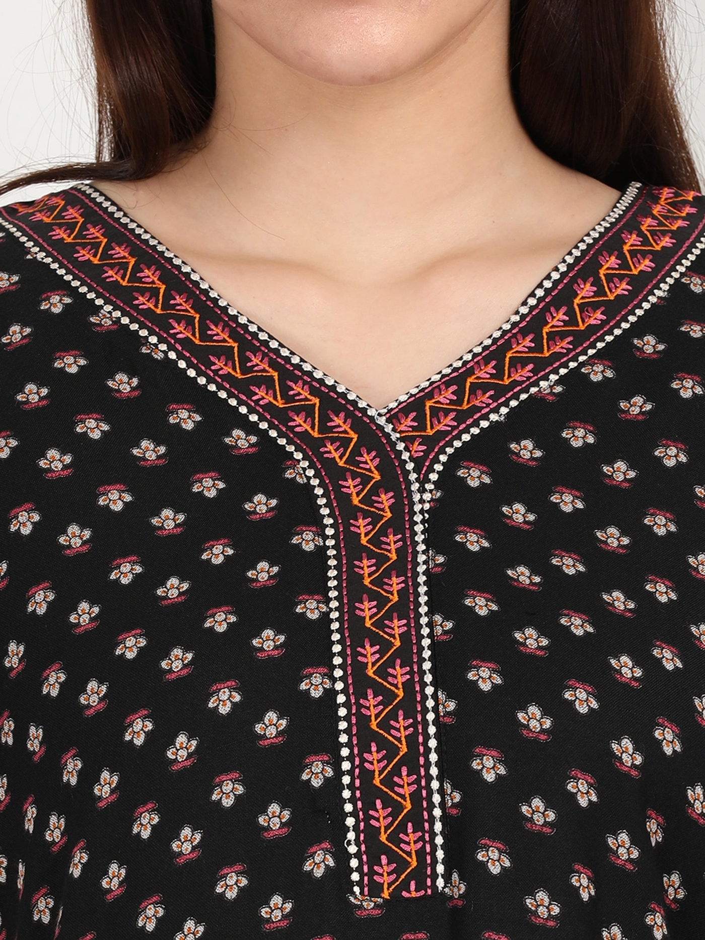 Ink Black Alpine Designer Nighty 