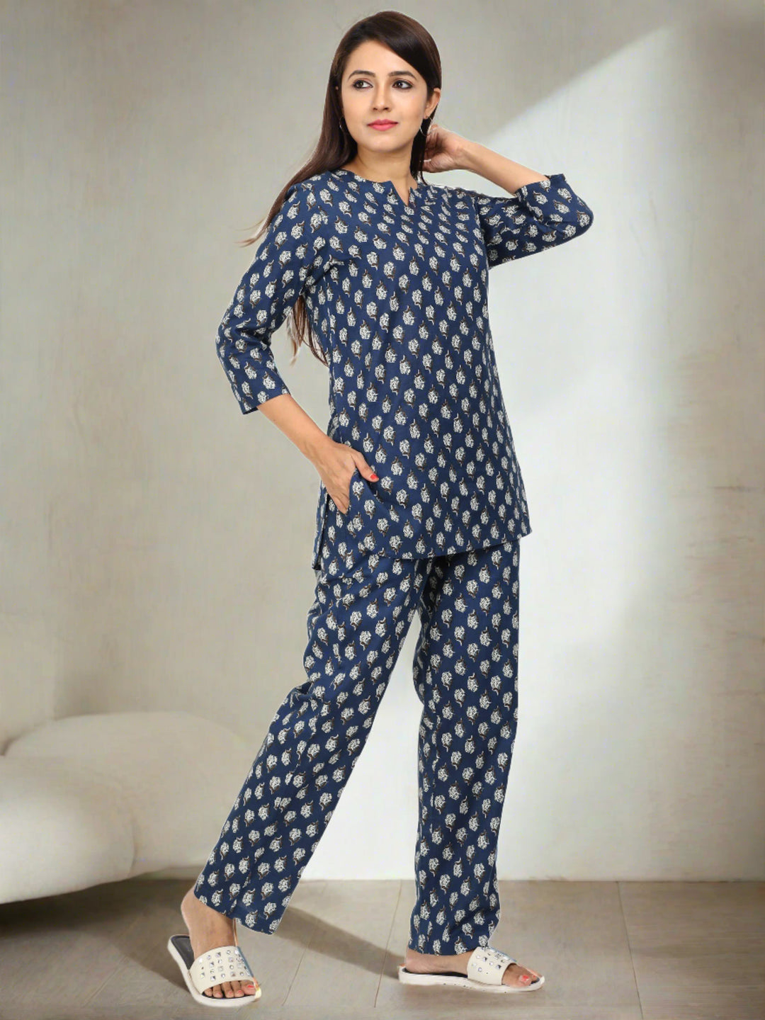 Pure Cotton Co-ord Sets Royal Blue Pure Cotton Co-ord Sets Royal Blue