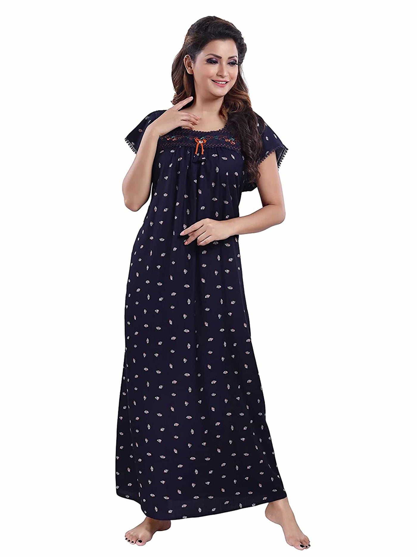Navy Blue Alpine Designer Nighty 