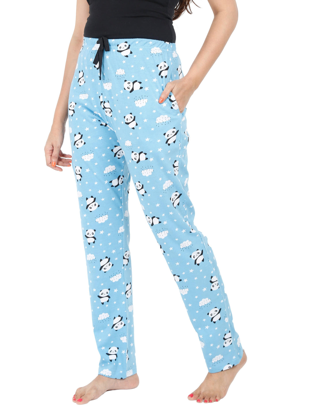  Pyjama  Hosiery Cotton Pyjama | Blue Pyjama pants- 9shines label 