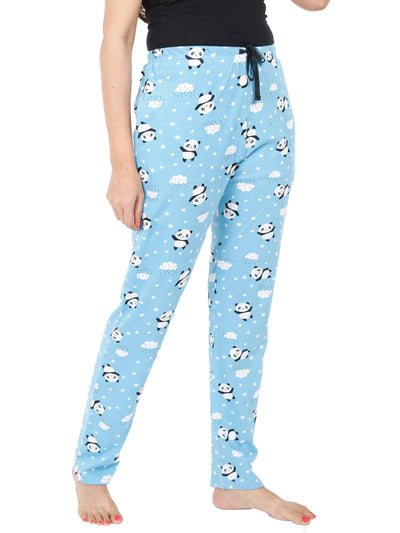 Hosiery Cotton Pyjama Blue Panda