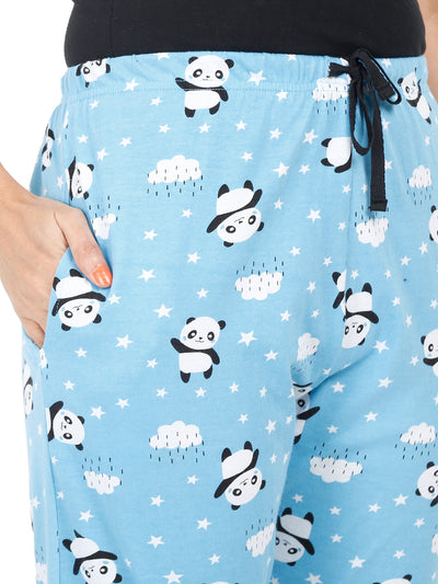 Hosiery Cotton Pyjama Blue Panda