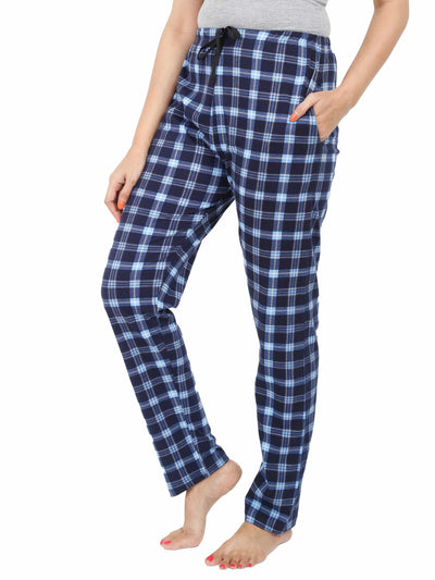 Hosiery Cotton Pyjama Blue Checks