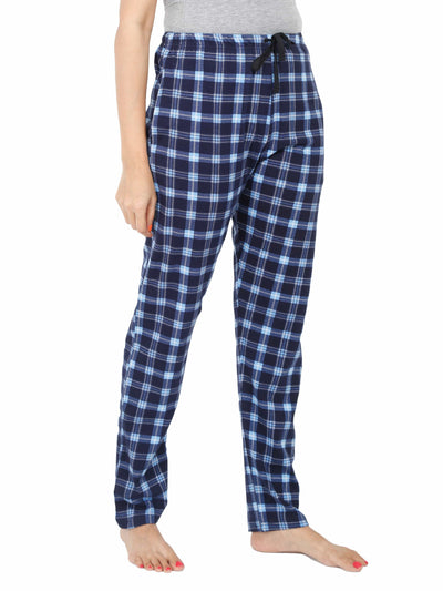 Hosiery Cotton Pyjama Blue Checks