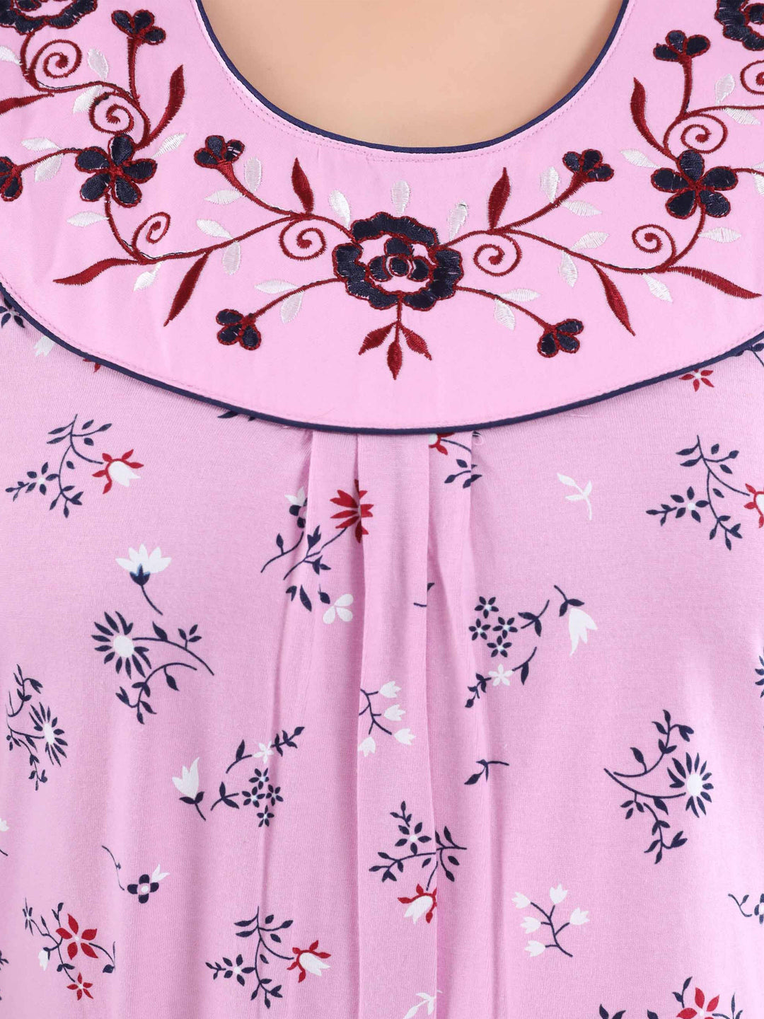  Cotton Blend Nighty  Buy Flower Pink Hosiery Multipurpose Cotton Long Maxi Nighty- 9shines label 
