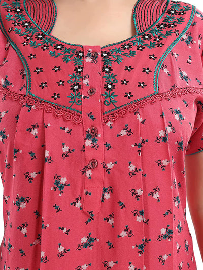Pastel Pink Alpine Designer Nighty  