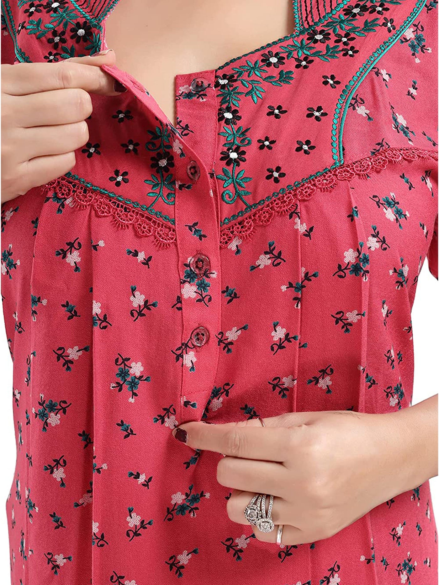 Pastel Pink Alpine Designer Nighty  