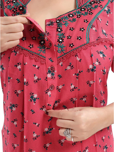 Pastel Pink Alpine Designer Nighty  
