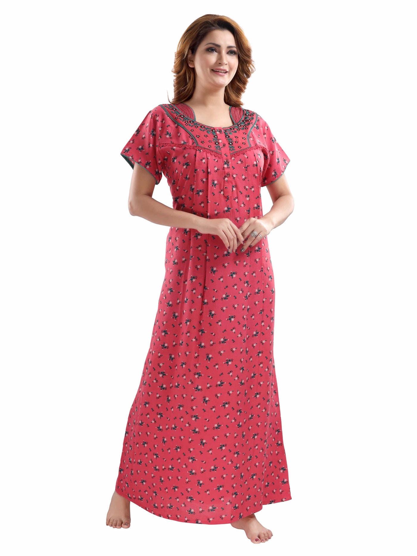 Pastel Pink Alpine Designer Nighty  