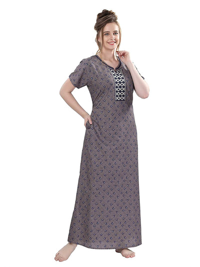  Biscuit Hosiery Cotton Designer Nighty