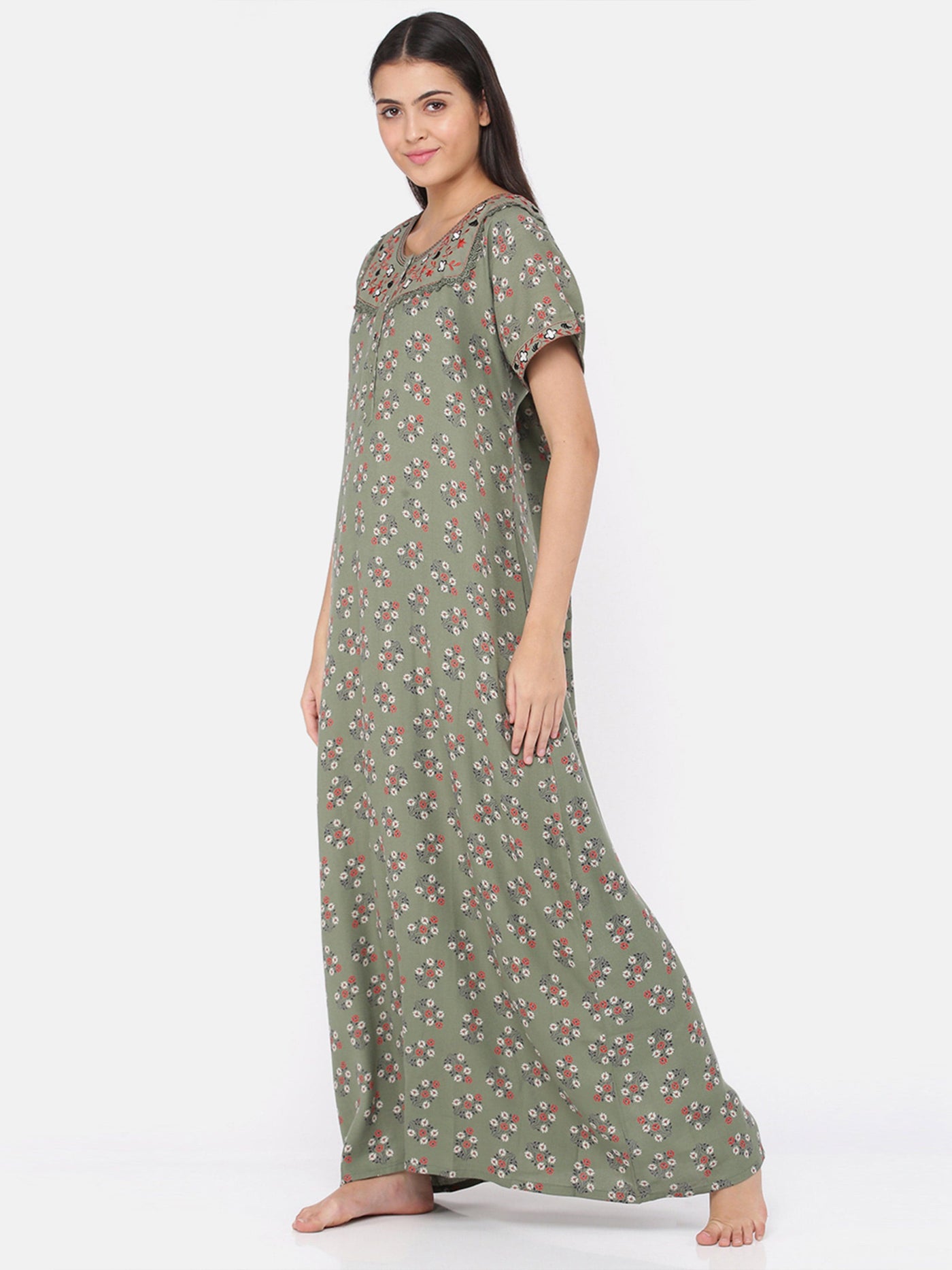 Pastel Green Alpine Maternity Nighty