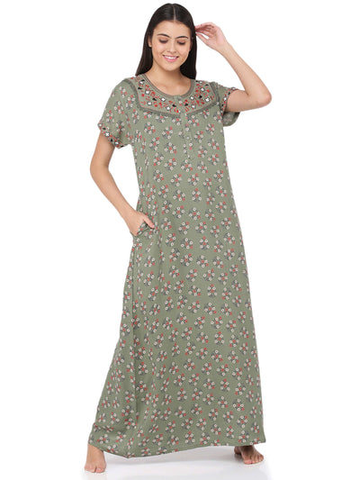 Pastel Green Alpine Maternity Nighty