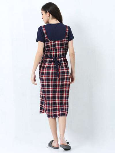 Hosiery Cotton Maternity Nighty Dark Red