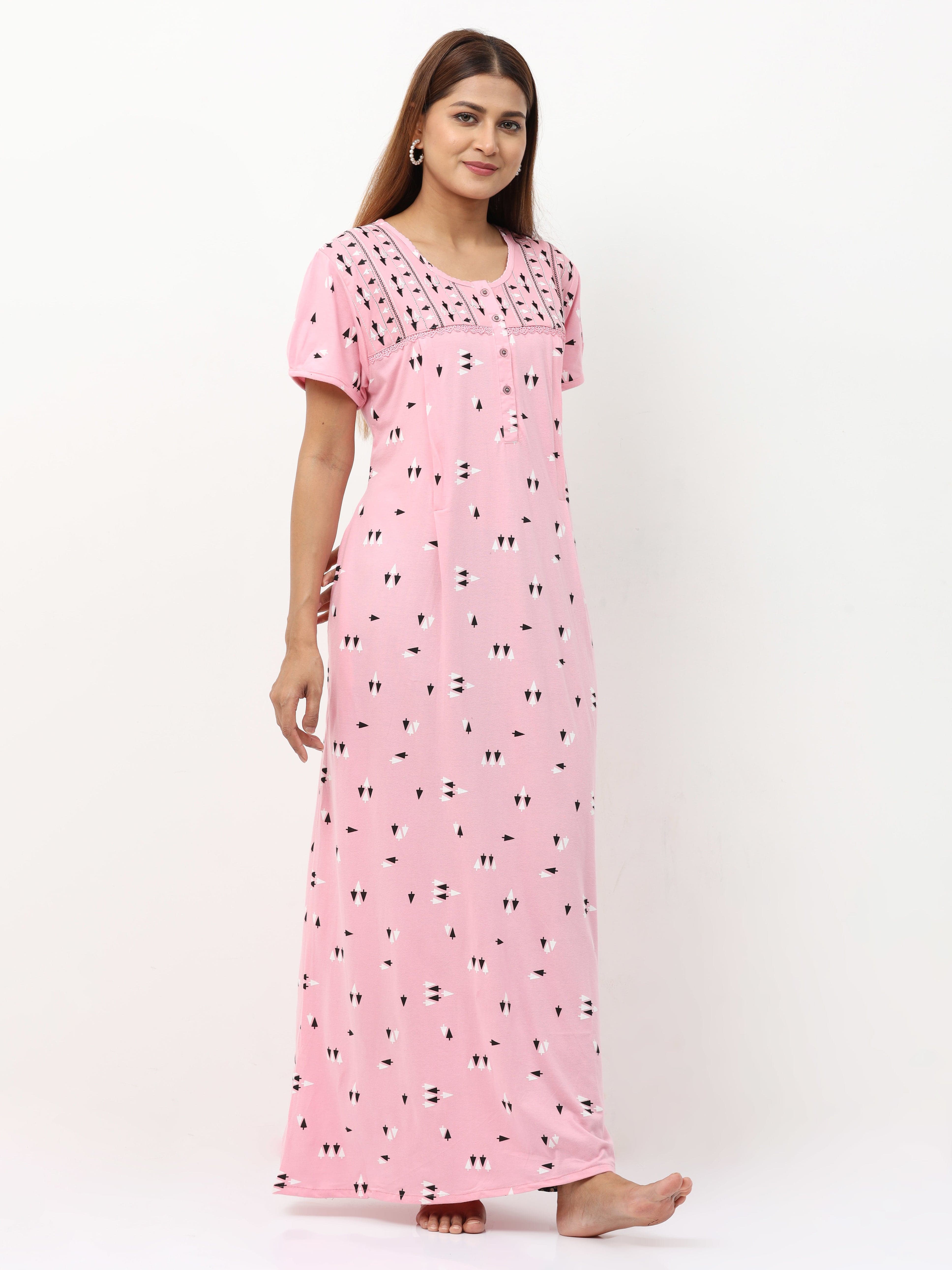 Cotton nighty 2025 for feeding mother